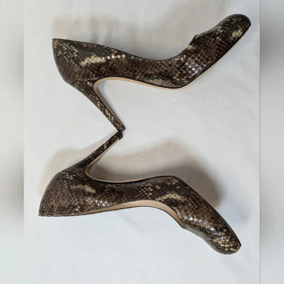 L.K. Bennett women's leather snake print heels , size 38-1/2 - Picture 7 of 9